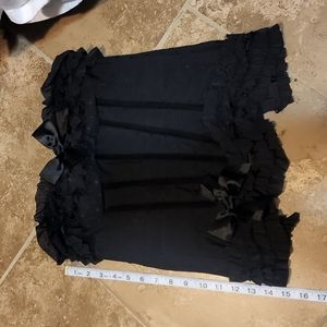 Black polka dotted corset medium